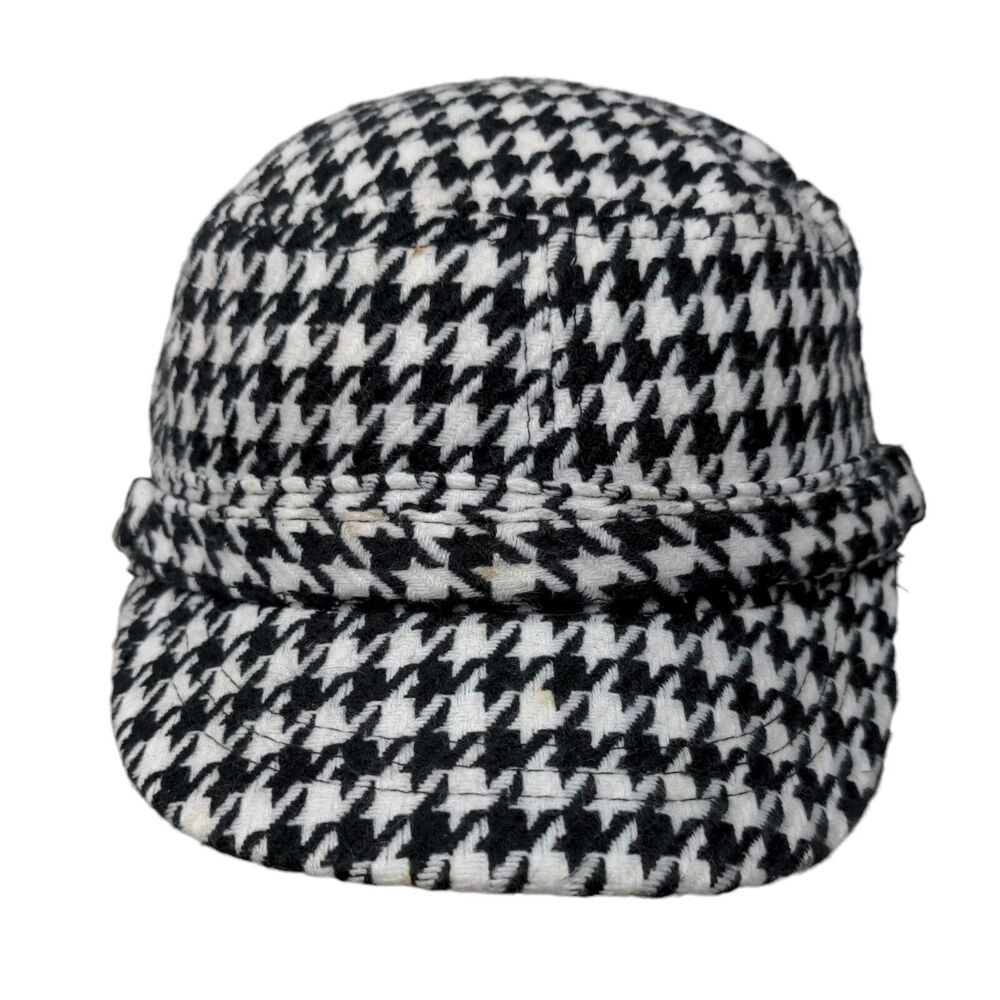 Angela & William Cadet Army Cap Multicolor OSFA Houndstooth Lightweight Blank